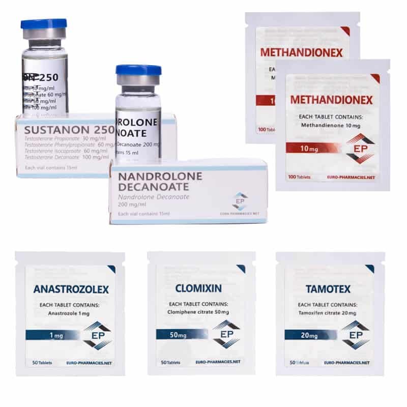 Pacote de ganho de massa (INJETO) SUSTANON + DECA + DIANABOL (8 semanas) Euro Pharmacies