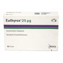 Euthyrox-T4-25mcg-50tabs – MerckSerono - Billede 1