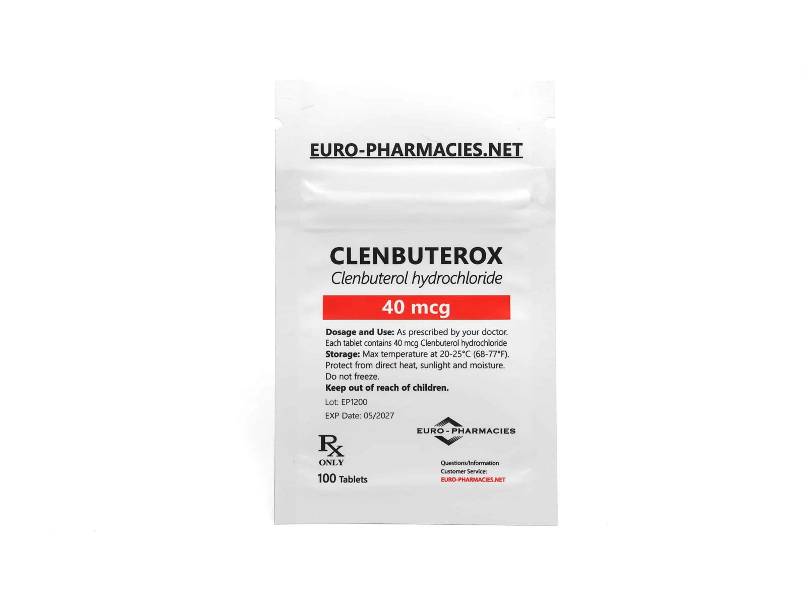 Europharmacies 가방 Clenbuterox (클렌부테롤)