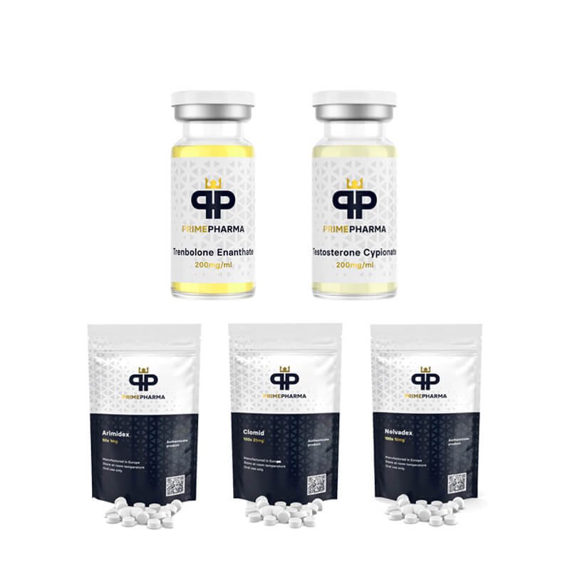 DRY MASS GAIN PACK – Testosteron Cypionate + Trenbolone Enanthate (10 uger) PRIME PHARMA