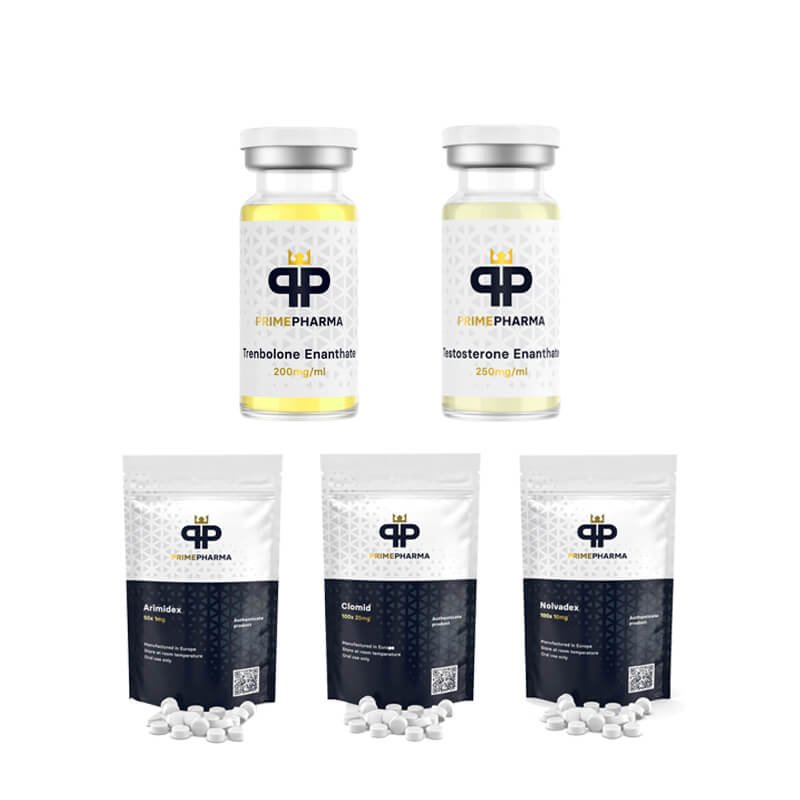 DRY MASS GAIN PACK – Testosteron Enanthate + Trenbolone Enanthate (10 uger) PRIME PHARMA