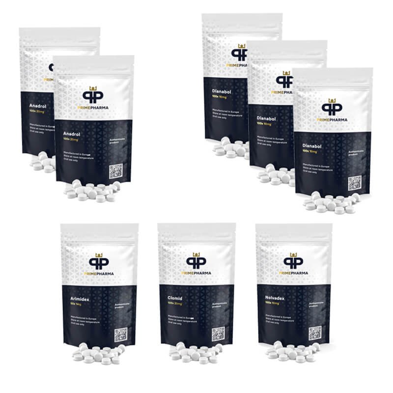 Pack 2GETMASS – Cycle Prise de Masse Ultimate (Stéroide Oral Dianabol + Anadrol) PRIME PHARMA
