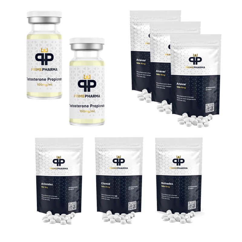 Pack prise de force – Anavar – Test P – 6 semaines – Stéroides oraux – Prime Pharma