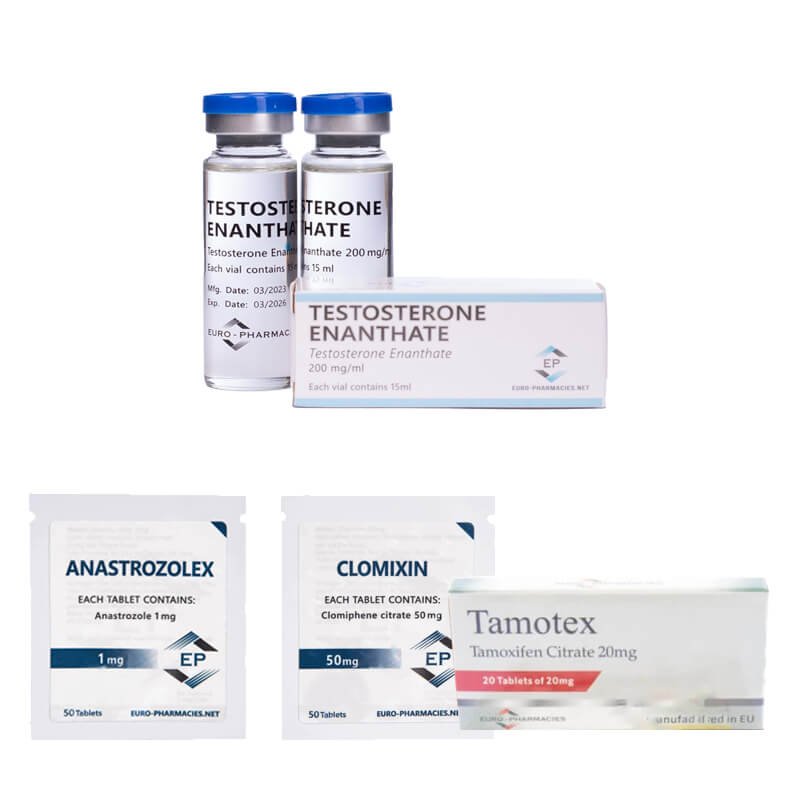 Balíček pro zvýšení hmotnosti (INJECT) – TESTOSTERON ENANTHATE 250 + OCHRANA + PCT Euro Pharmacies