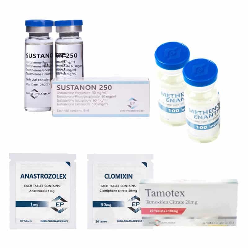 Paquete de ganancia de masa seca (INJECT) – SUSTANON + PRIMOBOLAN + PCT (8 semanas) Euro Pharmacies